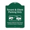 Signmission Tenant And Client Parking Violators Towed Away Heavy-Gauge Aluminum Sign, 24" x 18", GW-1824-9751 A-DES-GW-1824-9751 - alternate 1
